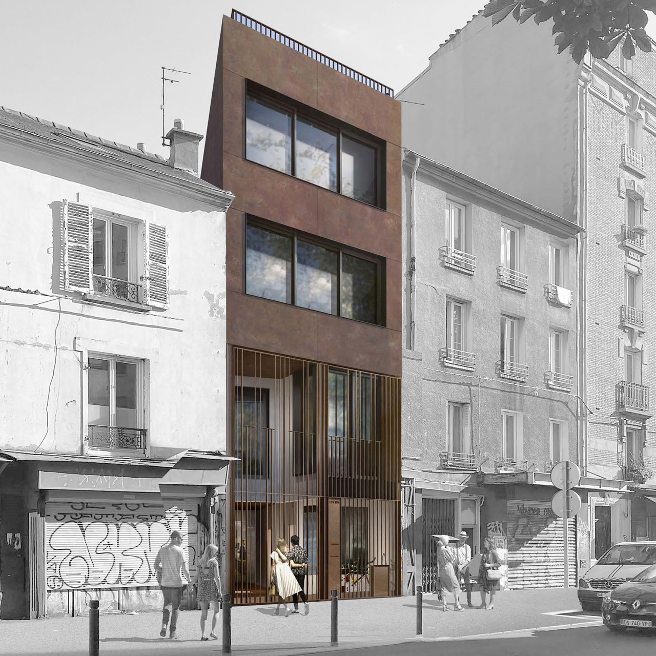 AEQUO CONSTRUCTION - Construction des Bureaux d'Aequo Construction et d'un Restaurant - Montreuil